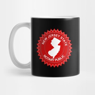 Notary Public NJ State Silhouette  Seal Mug